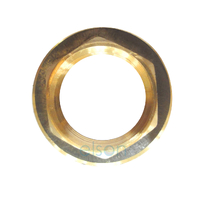 Back Nut Screwed Brass Flanged, 25mm (1")