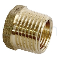 Bush Screwed Brass, 15mm MI x 10mm FI