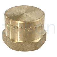 Cap Screwed Brass, 6mm (1/4")