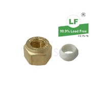 Kinco Nut & Nylon Olive Set Nylon Olive Compression Kinco Nut & Nylon Olive Set, Brass, 15mm (1/2")