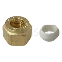 KINCO NUT & N/OLIVE SET 15mm BRASS