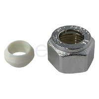 Kinco Nut & Nylon Olive Set Nylon Olive Compression Kinco Nut & Nylon Olive Set, Chrome Plated, 15mm (1/2")