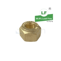 Kinco Nut Nylon Olive Compression, Heavy Duty, Brass, 15mm (1/2")