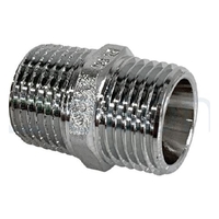 NIPPLE HEXAGON 15mm CHROME
