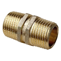 Hexagon Nipple Screwed Brass, Double Hexagon / R Thread Seal, R1/2(15mm MI)