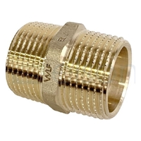 NIPPLE HEXAGON 25mm BRASS