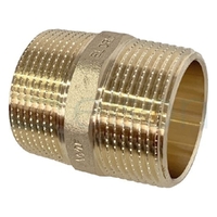Hexagon Nipple Screwed Brass, 32mm (1 1/4")