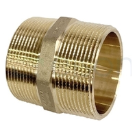 Hexagon Nipple Screwed Brass, 50mm (2")