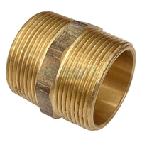 Hexagon Nipple Screwed Brass, 65mm (2 1/2")