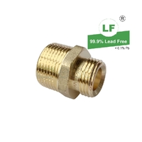 Hexagon Nipple Screwed Brass, R Thread Seal / Olive Seal, R3/4 x 15Cn (20mm MI x 15mm MI)