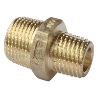 NIPPLE RED. HEXAGON 10 x 6mm (3/8" x 1/4") BRASS