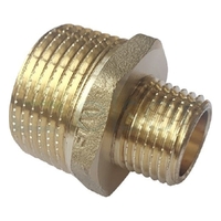 NIPPLE RED. HEXAGON 25mm x 15mm BRASS