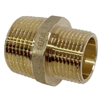 NIPPLE RED. HEXAGON 25mm x 20mm BRASS