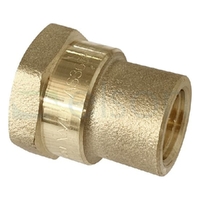 SOCKET RED HEX 10mm x 6mm(3/8" x1/4") BRASS
