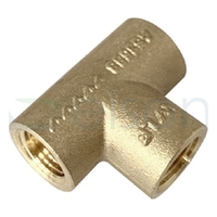 Tee Screwed Brass, 25mm (1")