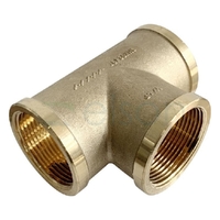 Tee Screwed Brass, 40mm (1 1/2")