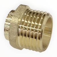 Connector Brass Capillary Straight Male No. 3, 15mm OD x 10mm MI