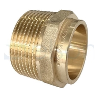 Connector Brass Capillary Straight Male No. 3, 32mm OD x 32mm MI
