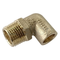Elbow Brass Capillary C x M No. 13, 15mm OD x 15mm MI