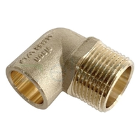 Elbow Brass Capillary C x M No. 13, 20mm OD x 20mm MI