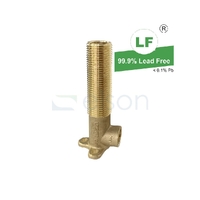 Elbow Brass Capillary No. 19BP Extended, 15mm OD x 15mm MI x 95mm