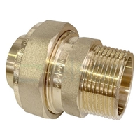 Union Brass Capillary Connector Straight Male No. 69, 32mm OD x 32mm MI