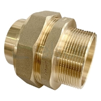 Union Brass Capillary Connector Straight Male No. 69, 50mm OD x 50mm MI