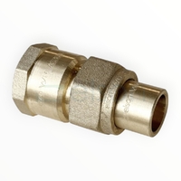 Union Brass Capillary Connector Straight Female No. 69F, 15mm OD x 15mm FI