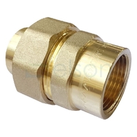 Union Brass Capillary Connector Straight Female No. 69F, 25mm OD x 25mm FI