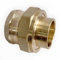 Union Brass Capillary Connector Straight Female No. 69F, 50mm OD x 50mm FI