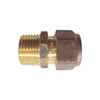 Union Nylon Olive Compression C x M, Brass, 10mm C x 15mm MI (3/8" x 1/2")