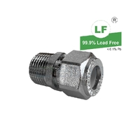 Union Nylon Olive Compression C x M, Chrome Plated, 15mm C x 15mm MI (1/2" x 1/2")