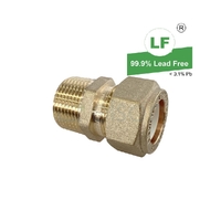 Union Nylon Olive Compression C x M, Brass, 20mm C x 20mm MI (3/4" x 3/4")