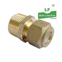 Union Nylon Olive Compression C x M, Brass, 15mm C x 20mm MI (1/2" x 3/4")