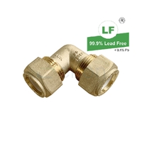 Elbow Nylon Olive Compression C x C, Brass, 20mm C x 20mm C (3/4" x 3/4")