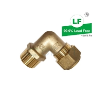 Elbow Nylon Olive Compression C x M, Brass, 20mm C x 20mm MI (3/4" x 3/4")