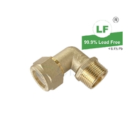 Elbow Nylon Olive Compression C x M, Brass, 25mm C x 25mm MI (1" x 1")