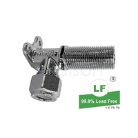 Elbow Nylon Olive Compression Lugged 19BP, Chrome Plated, 15mm C x 15mm MI (1/2" x 1/2")