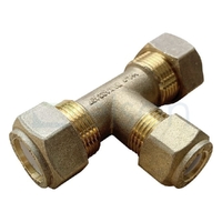 TEE CxCxC 20mm C x 20mm C x 15mm C BRASS N/O
