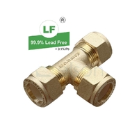 Tee Nylon Olive Compression C x C x C, Brass, 25mm C x 25mm C x 25mm C (1" x 1" x 1")