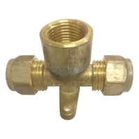TEE CxCxF LUGGED 15mm BRASS N/O