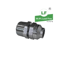 Union Flared Compression C x M, Chrome Plated, 15mm FL x 20mm MI (1/2" x 3/4")
