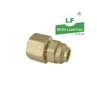 Union Flared Compression C x F, Brass, 10mm FL x 15mm FI (3/8" x 1/2")