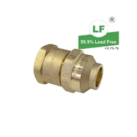 Union Flared Compression C x F, Brass, 15mm FL x 15mm FI (1/2" x 1/2")