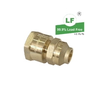 Union Flared Compression C x F, Brass, 15mm FL x 20mm FI (1/2" x 3/4")