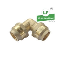 Elbow Flared Compression C x C, Brass, 20mm FL x 20mm FL (3/4" x 3/4")