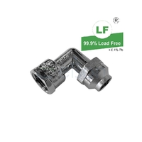 Elbow Flared Compression C x F, Chrome Plated, 15mm FL x 15mm FI (1/2" x 1/2")