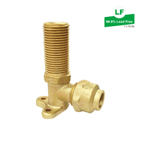 Elbow Flared Compression 19BP Lugged, Brass, 15mm FL x 15mm MI (1/2" x 1/2")