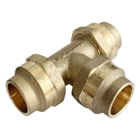 TEE CxCxC 20mm FL ALL ENDS BRASS