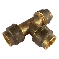 TEE CxCxC 25mm FL x 25mm FL x 25mm FL BRASS